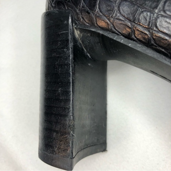 Stuart Weitzman & Gigi Hadid Collab Black Leather Lace Up Ankle Boot Size 7.5 - Picture 11 of 13